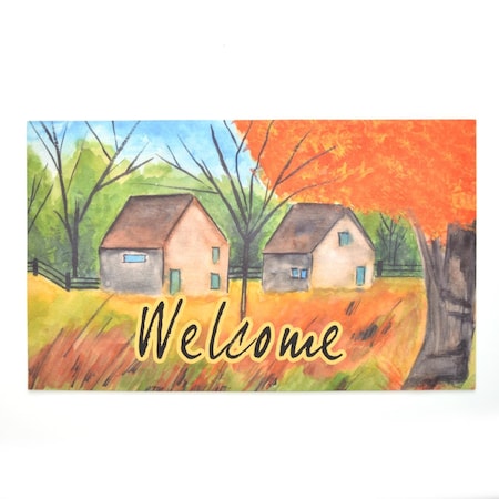 Stephan Roberts Home 18 x 30 in. Crumb Rubber Door Mat, Country Autumn STRB-15801-12